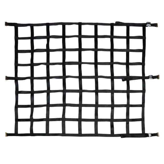 US Cargo Control Heavy Duty Trailer Cargo Net, (82" x 82") with (8" x 8" Holes) Secure with Cam Buckles and E-Track Fittings for Large Enclosed Trailers, Van Trailers, and Cargo Vans
