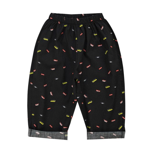 MIASHUI Pantalons pour Filles Mode Décontractée Pantalons Imprimés Enfants Taille Élastique Bas Amples, Noir, 6-8 Ans