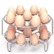 Instant Pot Egg Rack, iSPECLE Egg Steamer Rack, Cook 18 Eggs, Stackable, Silver