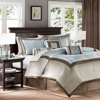 Queen Lavish Home Hannah 7-Piece Embroidered Comforter Set