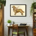 thumbnail image 4 of "Golden Retriever" Hand-made dimensional art collage, under glass, encased on a black shadow box frame, signed by EAD Co-op artist Alex Zeng, 4 of 5