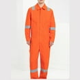 thumbnail image 4 of Txeol Mens Workwear Coveralls Work Mechanic Jumpsuits Long Sleeve Coverall Work Wear with Multi Pockets Orange,XXL, 4 of 5