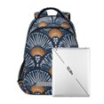 thumbnail image 7 of FORMRS Unisex Backpack Elementary School Travel Bookbag with Reflective Stripes, Blue Elegant Geometric, 7 of 7