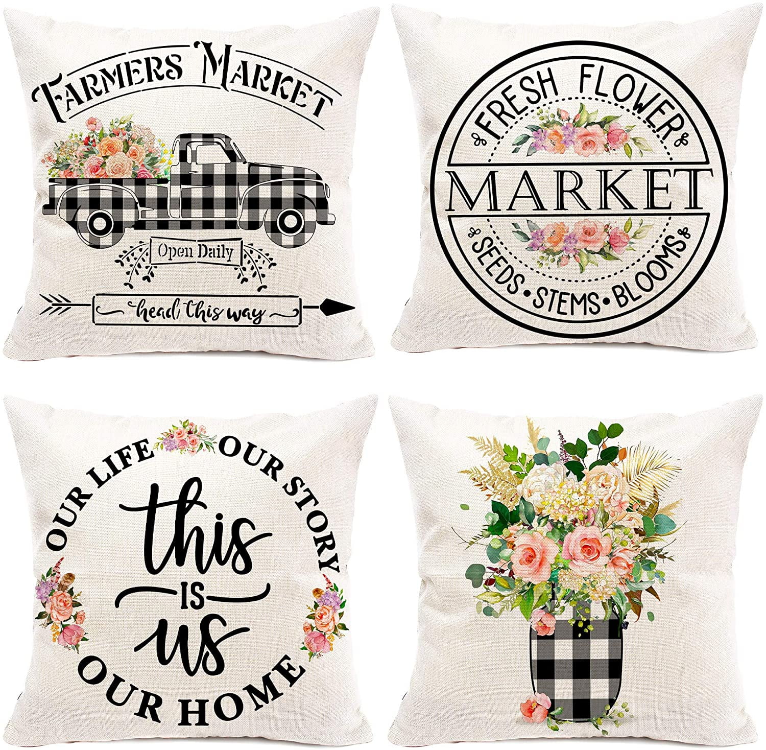 farmhouse pillow covers 20x20