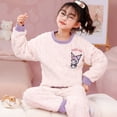 thumbnail image 4 of 2Pcs Children Pajamas Tops+Pants Kuromi Cinnamoroll Sanrios Anime Cartoon Plush Kawaii Clothes Cotton Y2K Sleepwear Homewear, 4 of 5