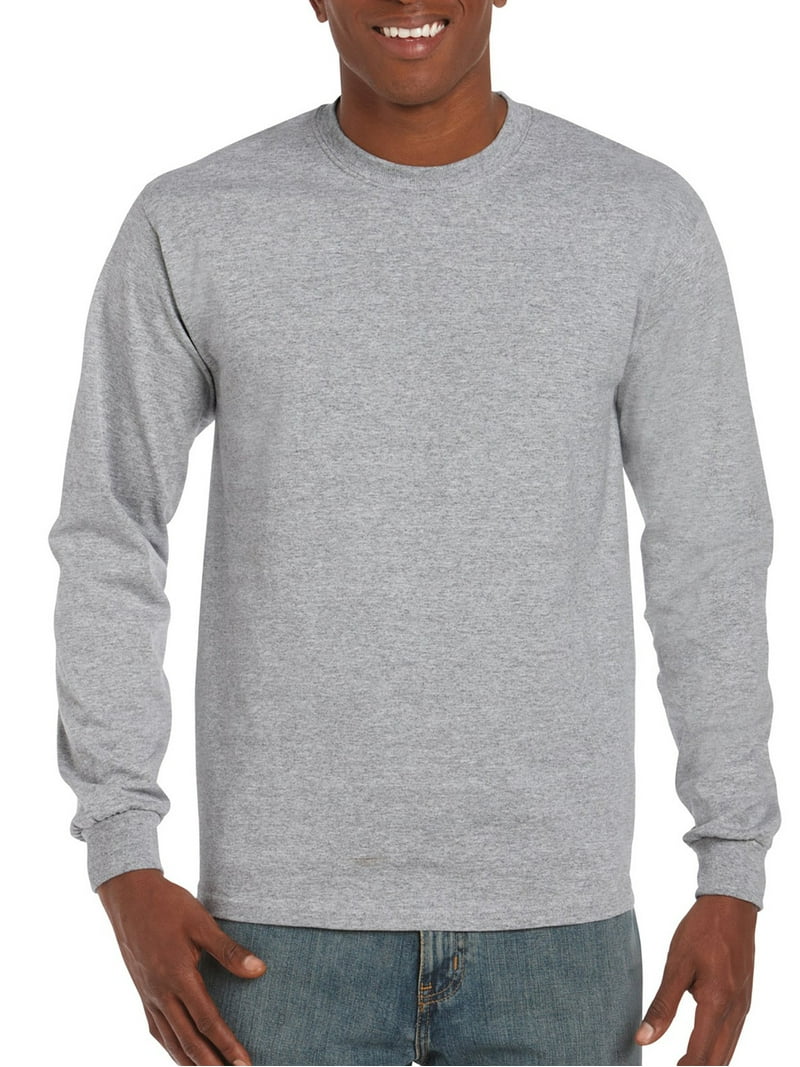 Gildan Men's Ultra Cotton Long Sleeve T-Shirt, 2-Pack, up to size