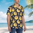 thumbnail image 5 of Daiia Moon Bear Hawaiian Shirt for Men Gentle Cotton Regular Short Sleeve Casual-3X-Large, 5 of 9