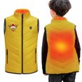 thumbnail image 4 of Gamivast Kids Heated Vest Boys 13 Heating Zones and 5-Levels Sleeveless Warm Quilted Jackets with Zipper Pockets Washable Windproof Zip up Stand Collar Coats USB Xmas Casual Outerwear no Power Bank, 4 of 5