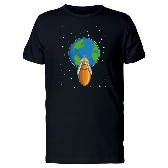 Space Shuttle Flying From Earth Tee Men's -Image by Shutterstock
