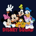thumbnail image 2 of Men's Mickey & Friends Disney Squad Group Shot Pull Over Hoodie Navy Blue Medium, 2 of 4
