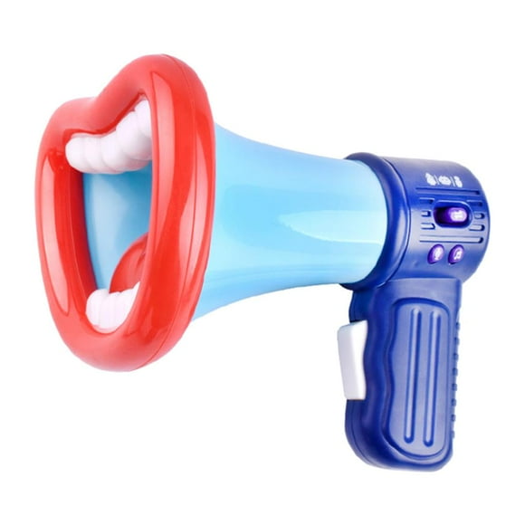 Yinanstore Changer Speaker Mic Vocal Megaphone Recording Toys Educational Interactive Loudspeaker for Children Gift - Blue, 16x11x13cm Sound Changer Toy Blue
