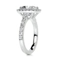 thumbnail image 2 of Bella Jewel Wedding Ring - 14K White Gold Plated Diamond Ring for Her - Cushion Cut Excellent 2 Ct Diamond Ring for Her - Engagement Wedding Diamond Ring for Her - Halo Diamond Ring for Her, 2 of 3