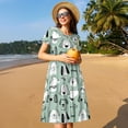 thumbnail image 4 of Disketp Puppy para Vestido de Manga Corta para Mujeres, Vestidos de Verano para Mujeres, Casual y Holgado para la Playa, 4 of 6