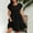 Black, variant on asdoklhq Summer Dresses for Women Short Sleeve Fashion Women's Summer Solid Camis Short Sleeve Round-Neck Dress Red 2X