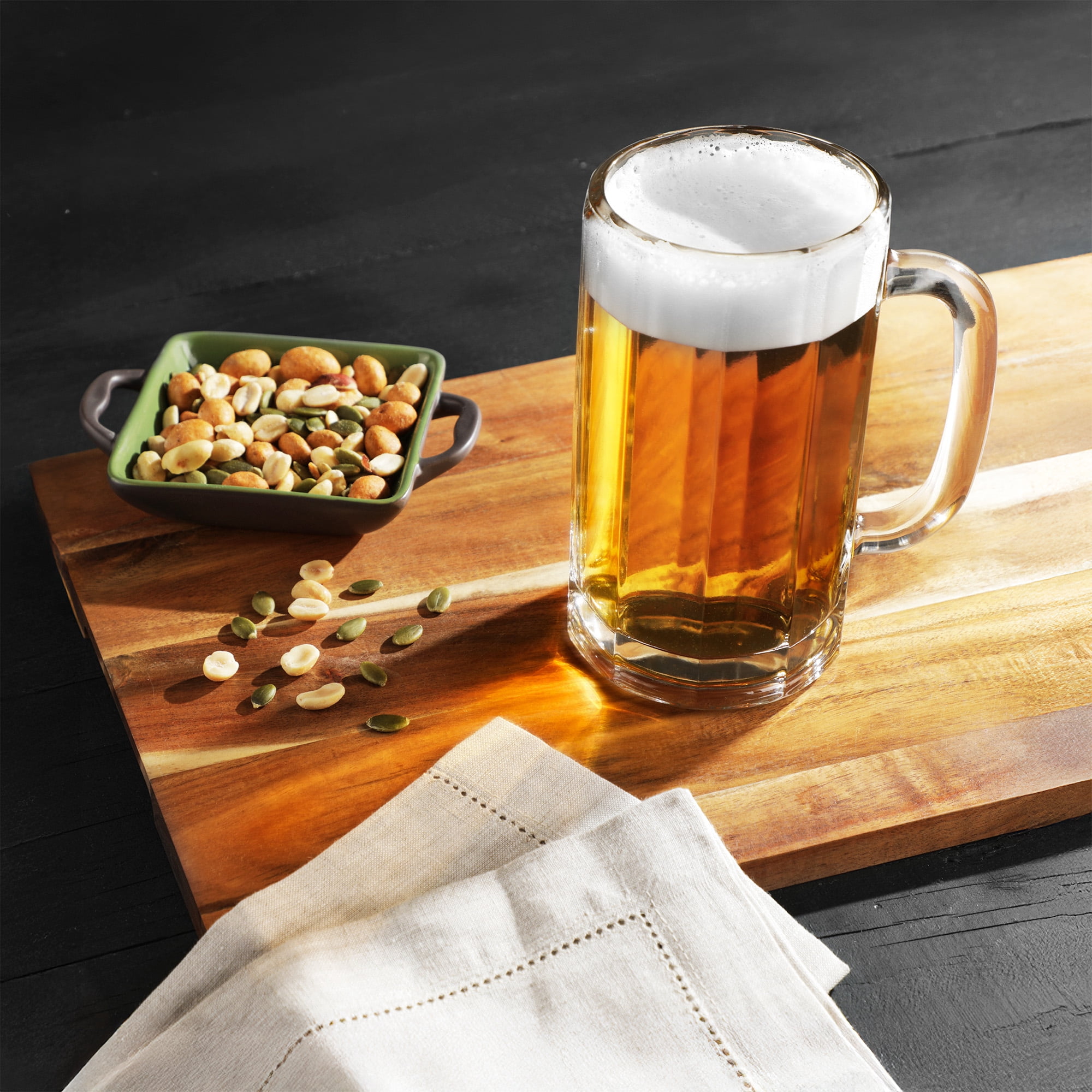 Mainstays Barnes 22 oz Clear Glass Beer Mug with Handle