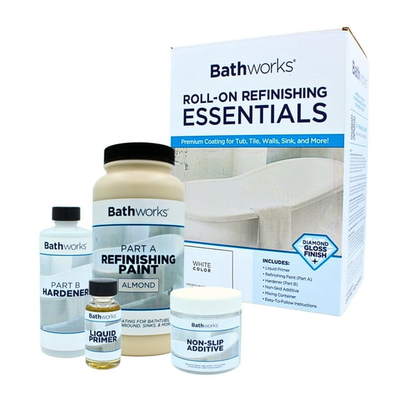 Bathworks Essentials Refinishing Kit with Non-Slip Protection (Almond)