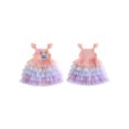 thumbnail image 2 of RUINIXCW Toddler Baby Girl Birthday Tutu Dress 1 2 3 4 5 Years Birthday Cake Smash Outfit Baby Girls Photoshoot Outfits Ruffle Sleeveless Letter Embroidery Tulle Dress, 2 of 9