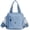 Blue, variant on BadPiggies Nylon Crossbody Bag for Women Multi Pockets Waterproof Handbag Messenger Purses Travel Shoulder Bag - Gray