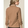 thumbnail image 4 of Made by Johnny Women's 3/4 Sleeve Blazer Open Front Cardigan Jacket Work Office Blazer S KHAKI, 4 of 6