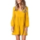 thumbnail image 2 of Vestido de manga larga Prolriy para mujer, vestidos de mujer con cuello en V, vestido maxi para fiesta de citas, vestidos de mujer amarillos S, 2 of 8