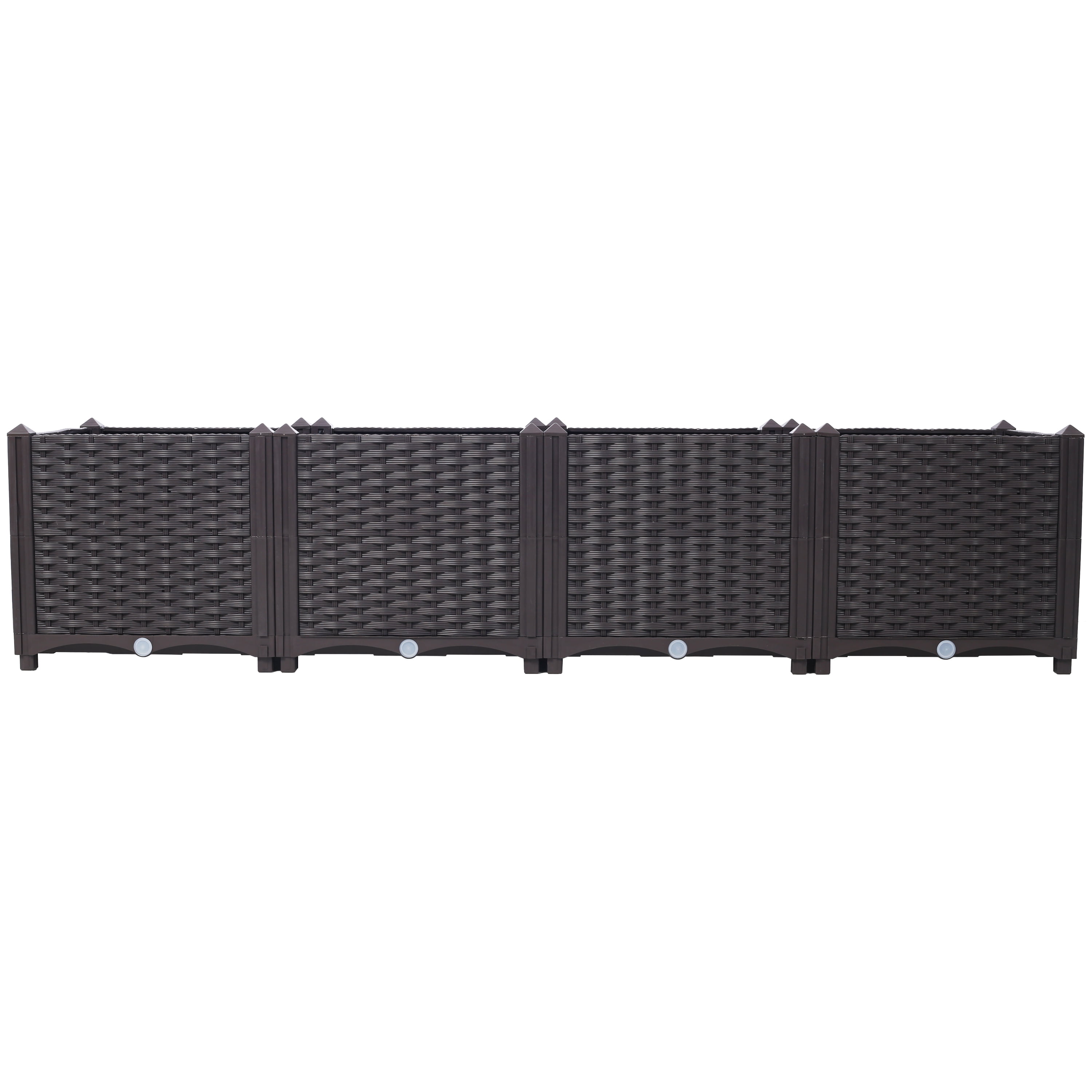 AsterOutdoor Deep Raised Garden Bed Plastic Planter Boxes for Vegetables Flowers Herbs and Succulents,Self-Watering Planter Box Raised Bed
