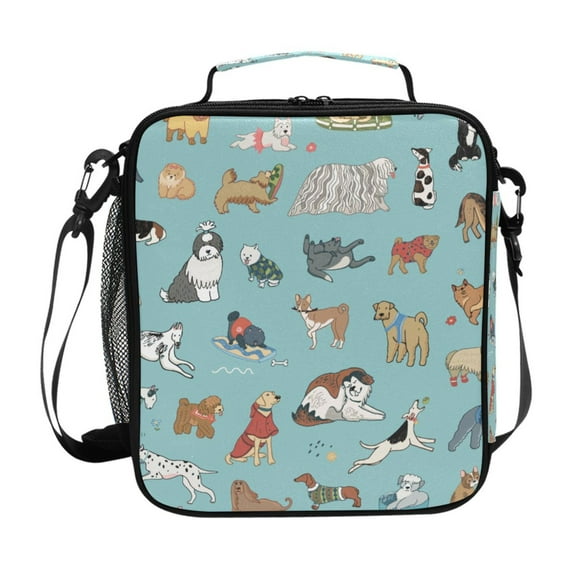 ALAZA Funny Dogs Lunch Box Insulated Lunch Bag Reusable Thermal Cooler Tote School Picnic