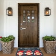 thumbnail image 6 of Haiem Three Cute Christmas Gnomes Front Door Mat Indoor Outdoor Entrance, Waterproof All-Season, All-Weather Doormat, Durable Flannel Fabric, Fade Resistant, Low Profile, 16x24in, 6 of 9