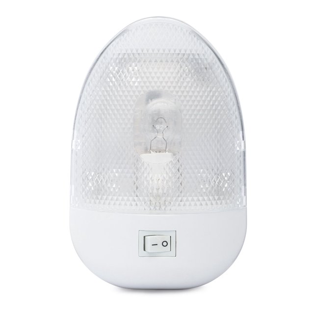 Lumitronics RV 12 V Oval Single Dome Optics Light - Iluminación interior para remolque Camper - Interruptor de encendido/apagado - Lente transparente extraíble (blanco)