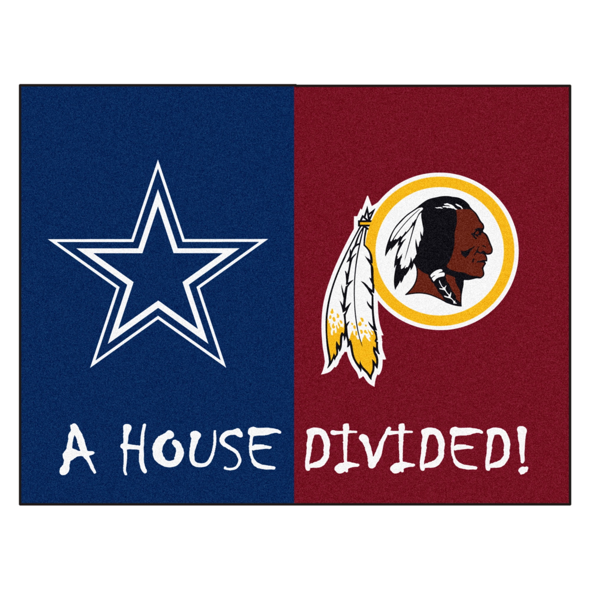 Nfl Cowboys Redskins House Divided Rug 33 75 X42 5 Walmart Com