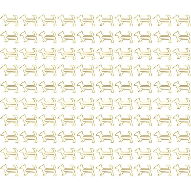 Yazoeia 100 Pcs Trombones, Petits Trombones, Trombones Mignons en Forme de Chien Trombones Créatifs Mignons en Métal Plaqué pour Signets pour Documents Notes Bureau École Maison Organiseurs de Bureau CJC912-196002