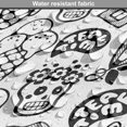 thumbnail image 5 of Cartoon Dog Crate Cover, Monochrome Style Characters Images Along Ice Creams Hearts and Skulls, Easy to Use Pet Kennel Cover for Dogs, 35" x 23" x 27", Charcoal Grey and White, by Ambesonne, 5 of 6