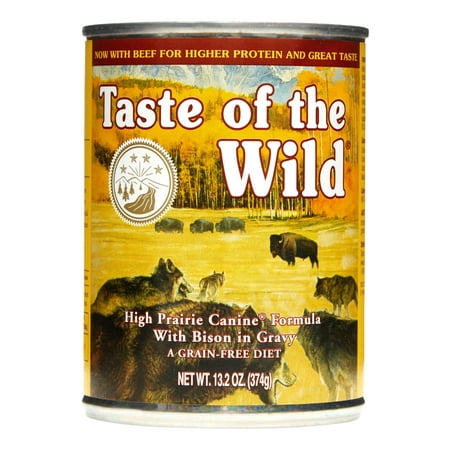 Taste of the Wild High Prairie with Roasted Bison and Roasted Venison Grain-Free Wet Dog Food, 13.2 Oz, Case of