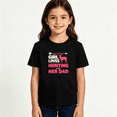 thumbnail image 2 of Girls Graphic Tees Hunting With Dad Deer Kids T Shirt Outdoor Fun 100% Cotton Short Sleeve Soft Tops 4-13Y, 2 of 5