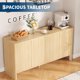 thumbnail image 5 of Historyli Aparador moderno de 58 pulgadas con 4 puertas acanaladas y estantes ajustables, madera CRed enza, mueble de TV, consola de café con almacenamiento para cocina y comedor, roble, 5 of 8