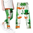 thumbnail image 7 of Auroural Toddler Girls Legging 4T Girls St. Patrick's Day Printed Pants High Waist Stretchy Soft Tights 4 Years Green, 7 of 7