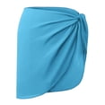 thumbnail image 4 of Women's Short Sarongs Cover Ups Sheer Bikini Wraps for Swimwear Sky Blue One Size, 4 of 4