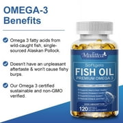 Omega 3 Fish Oil Supplements,1000 Mg with EPA&DHA, Fish Oil Supplement, 120 Softgels