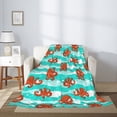 thumbnail image 2 of Fuzoiu Octopuses Print Flannel Throw Blanket,Light Weight Warm Decorative,Throw Blanket Cover for Sofa, Couch, Bedroom,Travel-80"x60", 2 of 6