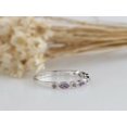 thumbnail image 6 of HeartsAndYou 1.1ct Natural Purple Amethyst Wedding Band Half Eternity 14k SOLID White Gold, 6 of 9