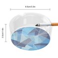 thumbnail image 2 of Round Glass Ashtray 8.5×3.5in Non-Bubble Anti-Rolling Edge Smooth Not Hurt Hands For Living Room Bedroom Work Hotel Office Car Blue Geometric Lines_4, 2 of 8