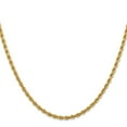 thumbnail image 4 of Diamond2Deal 14K Yellow Gold 2.75mm Diamond-Cut Lightweight Rope Chain Necklace for Men 24", 4 of 6