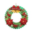 thumbnail image 2 of Hometravel Three Dimensional Paper Wreath, Christmas Rattan Flower Door Hanging Decor, Shopping Mall Hotel Window Display for Seasonal Scene, 2 of 6