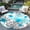 C, variant on SENYUM Upgrade Abstract Floral Modern Waterproof Round Outdoor Rug for Backyard Garden Patio Deck Balcony Porch Reversible Circle RV Camping Carpet Kitchen Laundry Bathroom Floor Rug Mat