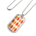 thumbnail image 2 of Watercolor Summer Popsicle Pattern Military Dog Tag Pendant Necklace with Chain, 2 of 4