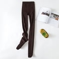 thumbnail image 4 of Womens Opaque Lined Tights Warm Winter Thermal Tights - Black tea, 4 of 5