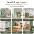 thumbnail image 6 of Best Choice Products 3-Story Wooden Dollhouse with 40 Accessories, Modern Doll House Pretend Play Set - Sage, 6 of 8