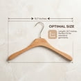 thumbnail image 6 of Unique Bargains 2Pcs Wood Nonslip Space Saving Clothes Hangers Natural 15.7inch, 6 of 6