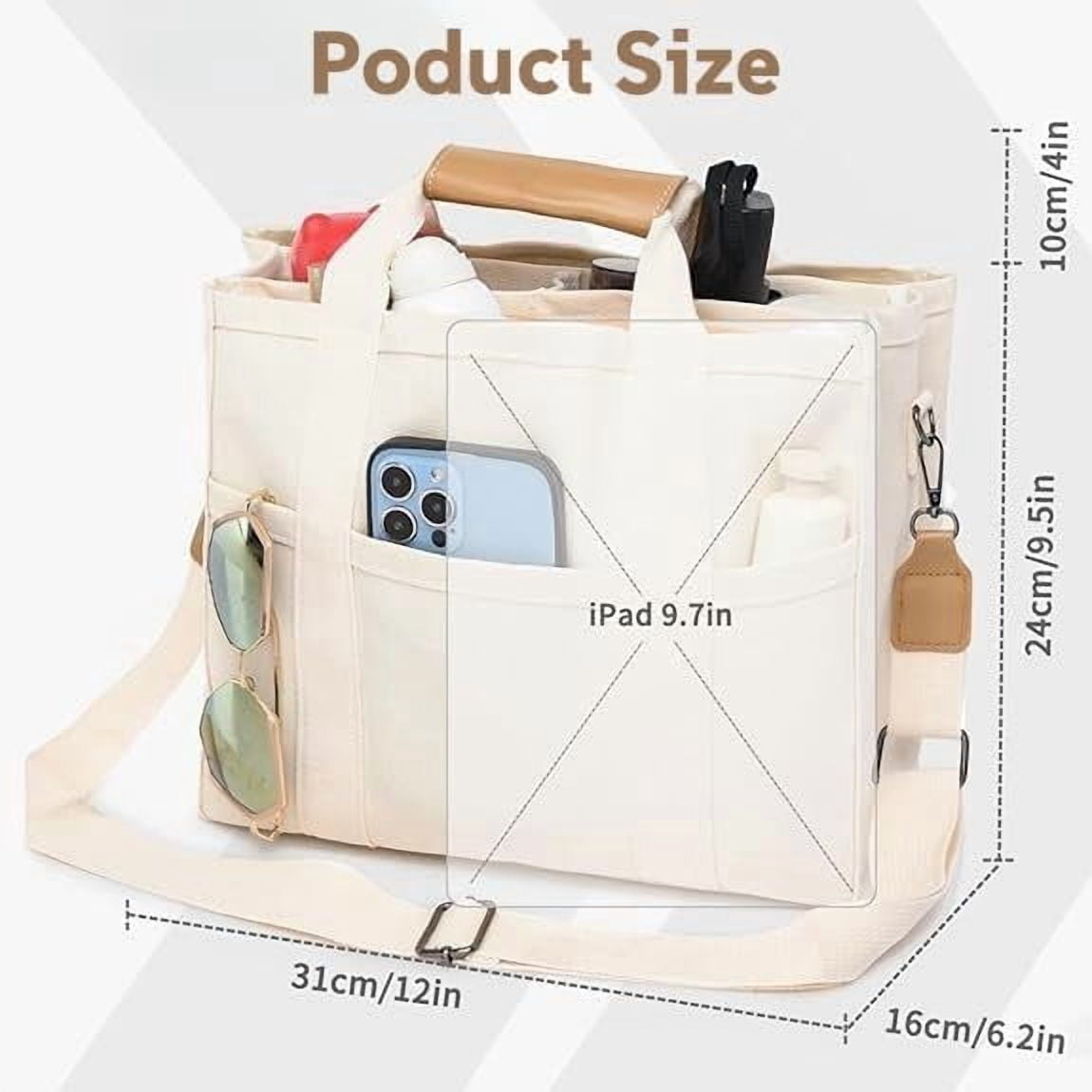Tote Bags for Women Canvas Purse Crossbody Bags with Pockets Shoulder Handbags Large Bible Messenger Bag With Pockets