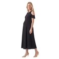 thumbnail image 2 of 24seven Comfort Apparel Maternity Ruffle Cold Shoulder A Line Maxi Dress, 2 of 4