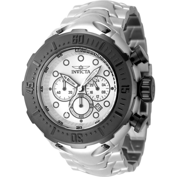 Invicta Mens Bolt Quartz Chronograph Antique Silver Dial Watch
